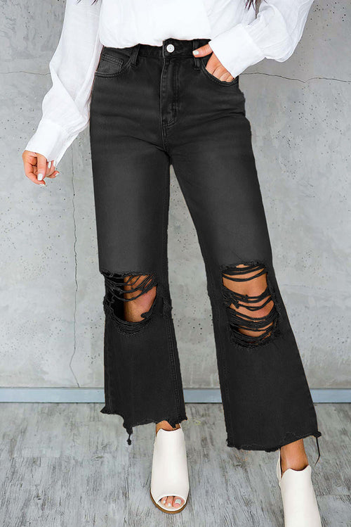 UrbanEdge™ Women's Jeans – High-Waist, Vintage-Ripped Style